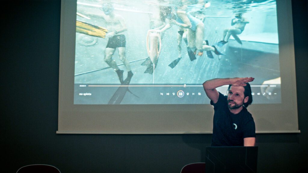 Ettore Favia al Workshop di fine corso a Y-40 